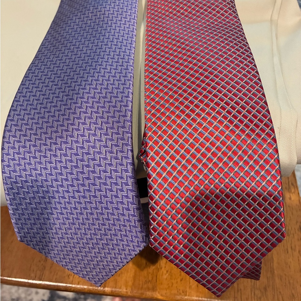 Elegant Red and lavender Patterned Ties